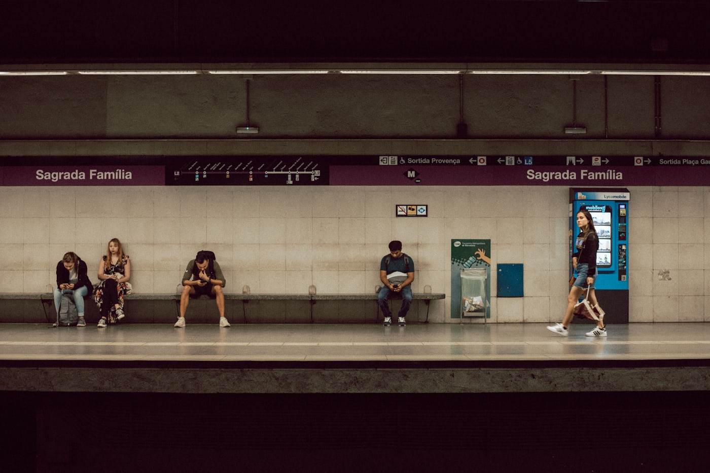 Station de métro à Barcelone